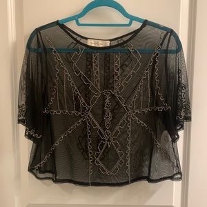 Sheer beaded abercrombie shirt